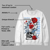 Powder Blue 9s DopeSkill Sweatshirt Side Hustle Graphic