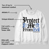 Awake NY x Racer Blue 5s DopeSkill Sweatshirt Protect Me From Evil Graphic