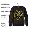 Black Tour Yellow AJ 4 Thunder DopeSkill Sweatshirt Heart AJ 4 Graphic