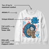 Military Blue 4s DopeSkill Sweatshirt No Love Graphic