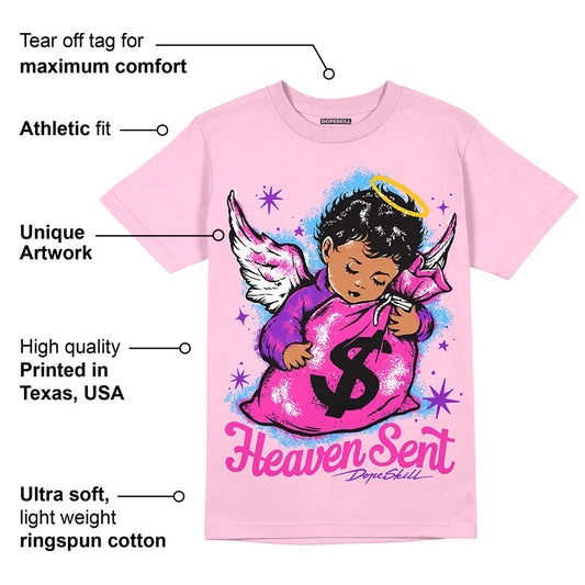 Pink Collection DopeSkill Pink T-shirt Heaven Sent Graphic