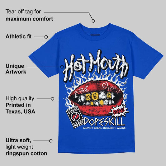 Blueberry 12s DopeSkill Royal T-shirt Hot Mouth Graphic