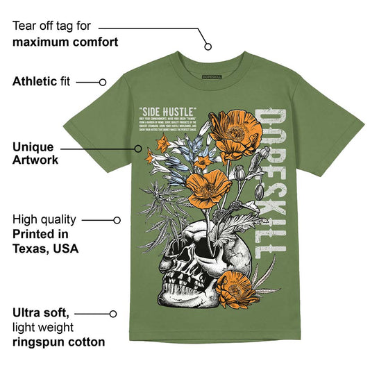 Olive 5s DopeSkill Olive T-shirt Side Hustle Graphic