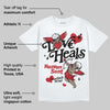 Fire Red “Black Tongue” 5s DopeSkill T-Shirt New Love Heals Graphic