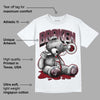 Burgundy 5s DopeSkill T-Shirt Sick Bear Graphic