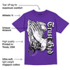 AJ 13 Court Purple DopeSkill Purple T-shirt Trust God Graphic