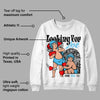 University Blue Toe 1s DopeSkill Sweatshirt Looking For Love Graphic