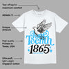 University Blue Toe 1s DopeSkill T-Shirt Juneteenth 1865 Graphic