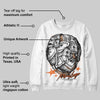 Orange Black White DopeSkill Sweatshirt Money Longer Graphic