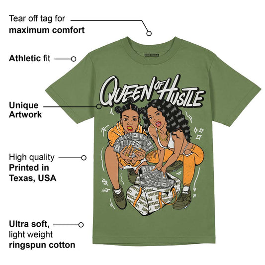 Olive 5s DopeSkill Olive T-shirt Queen Of Hustle Graphic