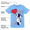 Powder Blue 9s DopeSkill Sky Blue T-shirt Love Sick Graphic