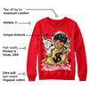 Red Thunder 4s DopeSkill Red Sweatshirt Heaven Sent Graphic