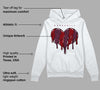 Burgundy 5s DopeSkill Hoodie Sweatshirt Slime Drip Heart Graphic