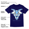 AJ 6 University Blue DopeSkill College Navy T-Shirt Sneaker Goat Graphic