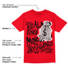 AJ 4 Red Thunder DopeSkill Red T-shirt Real Ones Move In Silence Graphic