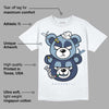 Diffused Blue Sail Grey White 1s DopeSkill T-Shirt New Double Bear Graphic