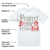 Fire Red 3s DopeSkill T-Shirt Protect Me From Evil Graphic