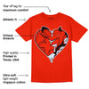 Toro Bravo 6s DopeSkill Varsity Red T-shirt Heart AJ 6 Graphic