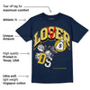 Michigan Dunks DopeSkill Midnight Navy T-Shirt Loser Lover Graphic