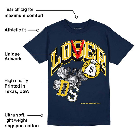 Michigan Dunks DopeSkill Midnight Navy T-Shirt Loser Lover Graphic