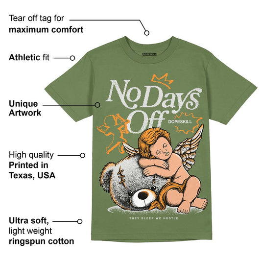 Olive 5s DopeSkill Olive T-shirt New No Days Off Graphic