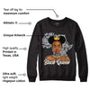 Black Cement 1s Low OG DopeSkill Sweatshirt Black Queen Graphic