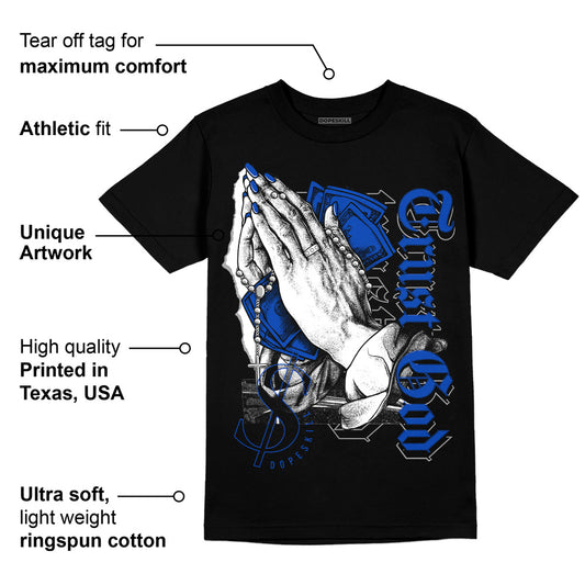 AJ 5 Racer Blue DopeSkill T-Shirt Trust God Graphic