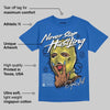 Foamposite One Dark Neon Royal DopeSkill Royal T-shirt Never Stop Hustling Graphic