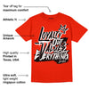 Red Foam Runner DopeSkill Vermillion Red T-shirt LOVE Graphic