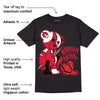 Red Black White DopeSkill T-Shirt Broken Heart Graphic