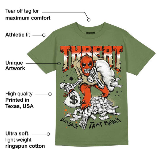 Olive Collection DopeSkill Olive T-shirt Threat Graphic