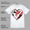 Red Cement 4S DopeSkill T-Shirt Heart AJ 4 Graphic