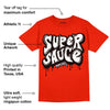 Red Foam Runner DopeSkill Vermillion Red T-shirt Super Sauce Graphic