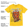 Vivid Sulfur 4s DopeSkill Yellow T-shirt Never Stop Hustling Graphic