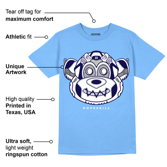 AJ 6 University Blue DopeSkill University Blue T-Shirt Monk Graphic