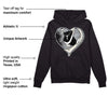 Black Cement 1s Low OG DopeSkill Hoodie Sweatshirt Heart AJ 1 Graphic