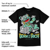 Green Glow 3s DopeSkill T-Shirt Born To Be Rich Graphic