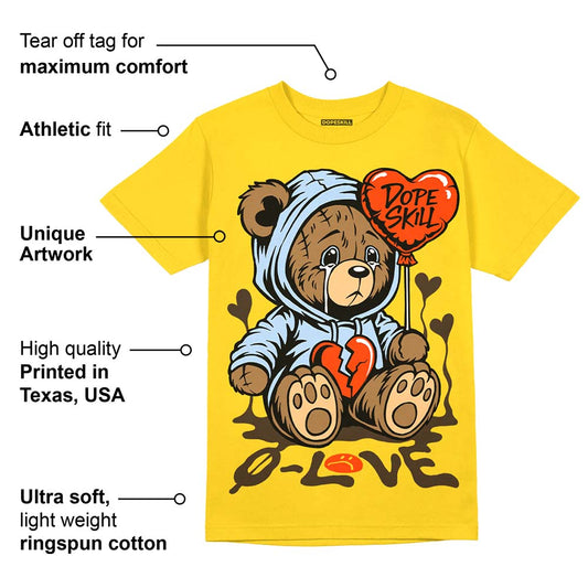 Yellow Ochre 6s DopeSkill Yellow T-shirt Broken Bear Graphic