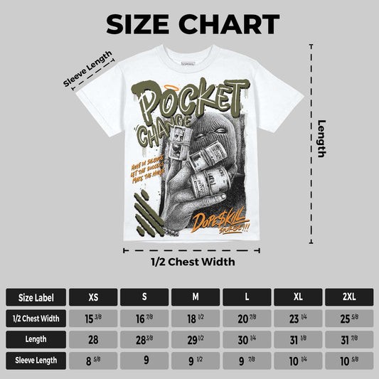 Olive 5s DopeSkill Oversize Print T-Shirt Pocket Change Graphic