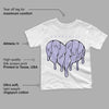 Pure Violet 11s Low DopeSkill Toddler Kids T-shirt Slime Drip Heart Graphic