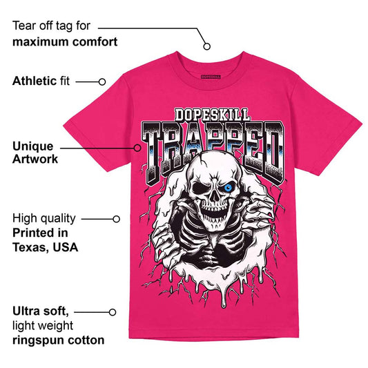 Dunk Obsidian Fierce Pink DopeSkill Pink T-Shirt Trapped Halloween Graphic