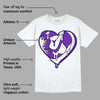 Dunk Purple Championship Court White DopeSkill T-Shirt Heart Jordan Graphic