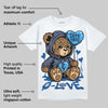 Diffused Blue 11s DopeSkill T-Shirt Broken Bear Graphic