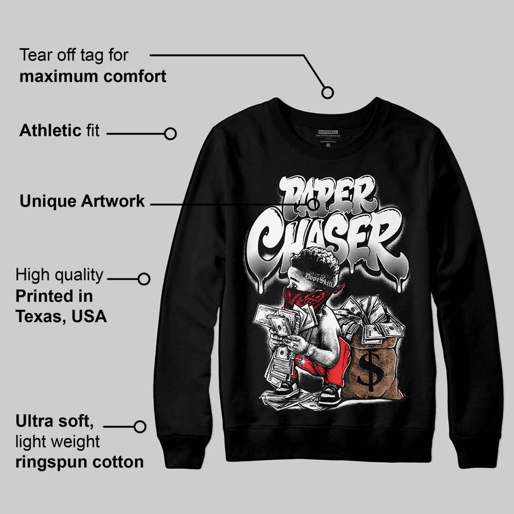 Black and White Collection DopeSkill Sweatshirt Paper Chaser Boy Graphic