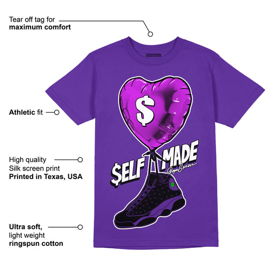 AJ 13 Court Purple DopeSkill Purple T-shirt Self Made Graphic