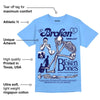 Powder Blue 9s DopeSkill Sky Blue T-shirt Broken Bones Graphic