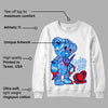 AJ 6 University Blue DopeSkill Sweatshirt Broken Heart Graphic
