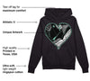 Green Glow 3s DopeSkill Hoodie Sweatshirt Heart Jordan 3 Graphic