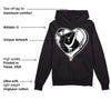 "Black/White" 1s DopeSkill Hoodie Sweatshirt Heart Jordan 1 Graphic