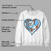 Dunk Low Futura University Blue DopeSkill Sweatshirt Heart AJ 1 Graphic